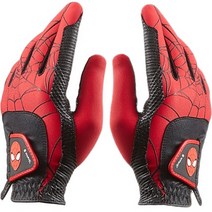 볼빅 남성용 마블 스파이더맨 라이크라 골프장갑 양손 세트, 레드