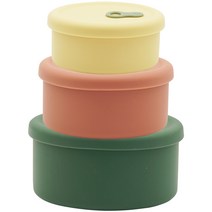 생활엔 담따 올 실리콘 스팀홀 원형 이유식용기 버터 250ml + 체리 450ml + 아보카도 750ml 세트, 1세트