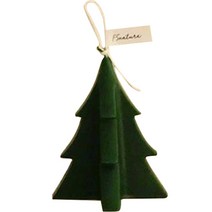 F5NATURE 크리스마스 오브제 트리캔들 45g S, 1개, 그린(화이트머스크)