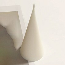 F5NATURE 크리스마스캔들 오브제 원뿔캔들 코코마드모아젤, 화이트