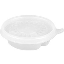 스완 원형 일회 잔반 150ml 3칸 50p + 뚜껑 50p 세트, 1세트