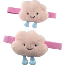 쿼르디 커튼 고정 스트랩 타이 끈, 핑크 구름, 2개