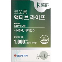 코오롱제약 큐레카 액티브 라이프 60g, 60정, 1개