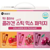 미쁨생활건강 딱좋아 콜라겐 스틱 믹스 패키지 석류 20g x 15p + 타트체리 20g x 15p + ABC주스 20g x 15p 세트, 1세트