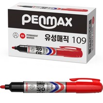 펜맥스 점보 유성매직 109 12p, 적색, 1개