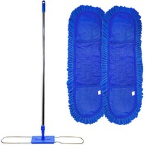 월드크린 극세사 리스킹 블루 걸레 90cm 2p + 프리미엄 판자루, 1세트