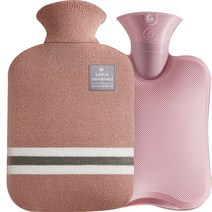 살림즈 심플 보온 물주머니 딥핑크 2L, 1개