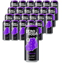 클룹 제로소다 탄산음료 포도, 24개, 500ml