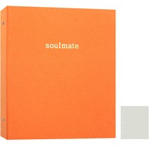 스토리앨범 제이앤에이치 소울메이트 접착 패브릭앨범 중, 25매, 오렌지(앨범), 백지(속지)