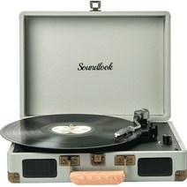 사운드룩 포터블 감성 LP 턴테이블, CAMCNIC(그레이)