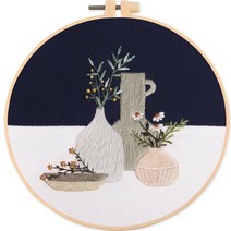 위즈앤위즈 누구나 DIY 프랑스자수 패키지 20cm, 1세트, 모던 02
