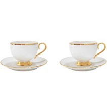 벨루즈까사 빈센트 커피잔 2인조 세트, 1세트, 화이트