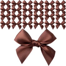 마켓감성 선물 포장 완제품 리본 100p, 브라운, 8cm