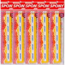 스포니 배드민턴 소프트핏 홀스파이럴그립 N-3000 5p, 옐로우