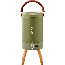 오슬로 스텐 304 이중진공 보온 보냉 트리 워터저그, 그린, 4.5L