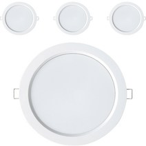 코콤 LED 에코 다운라이트 20W 주백색 4000K 176mm x 37mm, 화이트, 4개