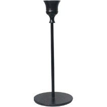위튼 캔들 홀더 엔틱 촛대 20 x 8 cm, 블랙