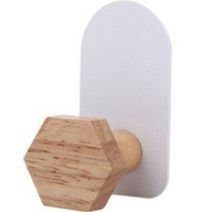 제이 우드 강력 벽걸이 육각, 1개, 화이트 + 원목색