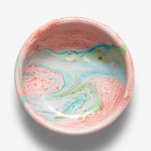 본에나멜웨어 뉴마블 볼 그릇 12cm, 블러쉬핑크, 1개