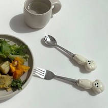 삼미 더 비숑 커트러리 세트 아이보리, 티스푼 2p + 티포크 2p, 1세트