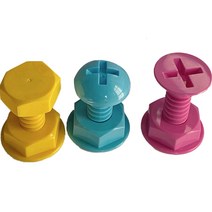 모든양품 장난감 모형 후크 앞치마 가방 모자 걸이 3종 세트, 옐로우 + 블루 + 핑크, 1세트