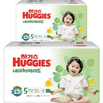 하기스 NEW 네이처메이드 밴드형 기저귀 여아용 특대형 5단계(11~16kg), 100매