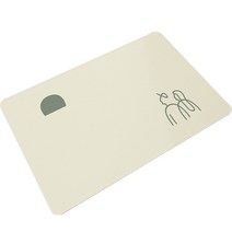 위더홈 그린 컬러 드로잉 뽀송 매트 80 x 50 cm, 커플