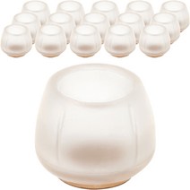 체어서퍼 바닥긁힘 방지 식탁 의자다리 커버 캡 펠프 S, 투명, 16개