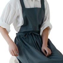 MA 미니멀 소프트 코튼 앞치마, 블루그린, 1개