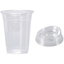 스완 일회용 아이스컵 98mm 690ml + 롱 리드 뚜껑 세트, 100세트