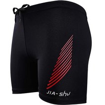 마켓피아 남성용 수영 팬츠, 03 무늬 1번 레드