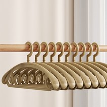 솔브리빙 어깨 뿔 방지 논슬립 옷걸이, 브라운, 10개