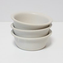 달소금 레트로 감성 도자기 막걸리잔 3종 세트, 04 크림화이트, 1세트
