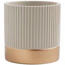 플러스잇 북유럽풍 컬러 꽃 화분, 2 베이지