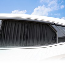 어바인 맞춤형 차량용 햇빛가리개 커튼 기아 스포티지 NQ5 21~ 2열, 블랙, 1개