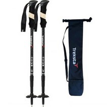 트렉스타 보이져 4단 초경량 등산스틱 2p + 케이스 세트, 블랙 + 그린