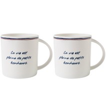 한국도자기 레떼드파리 머그컵 350ml, 디자인 B, 2개