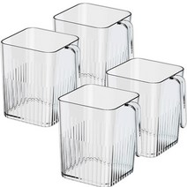 엘엘리빙 주방 다용도 정리 홀더 트레이 4p, 투명