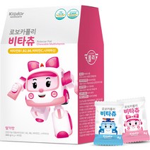 킨더웰케어 로보카폴리 비타츄 딸기맛 비타민 B1 B2 B6 C 나이아신 360g, 90정, 1개