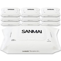 한스웰 SANMAI 저자극 라이트 물티슈 캡형, 10팩, 100매