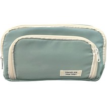 투코비 대용량 3단 심플 멀티 펜슬 파우치, 블루, 1개