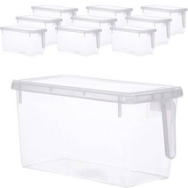 긱보드 깔끔 냉장고 주방 수납 손잡이 트레이 10p, 화이트