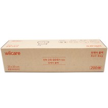위케어 롤백 중 25cm x 35cm, 중(M), 200개입, 1개