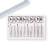 삼미수저 기본 무광 티스푼 5p + 과일포크 5p 세트, 1세트