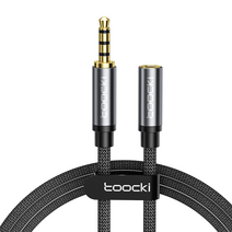 투키 스테레오 3.5mm AUX 오디오 연장 케이블 1m, TYPX2-MD0G(1M), 그레이