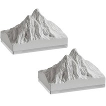 원더컴퍼니 디퓨저 방향제 제작용 알프스 석고 산 모형 디퓨저 2p, 무향, 화이트