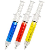 포포팬시 대왕 주사기 펜 3종 세트 0.8mm, 혼합색상, 1세트