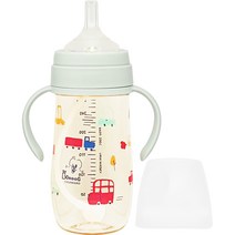 밥독 PPSU 뛰뛰빵빵 빨대컵 270ml, 민트, 1개