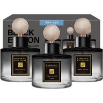 바이향 블랙에디션 카 디퓨저 120ml, 3개, 아쿠아시크릿
