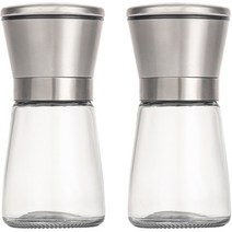 건파더 스테인리스 304 소금 후추 그라인더, 180ml, 2개